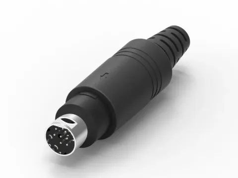 Mini Din 公頭 9PIN 組裝式連接器