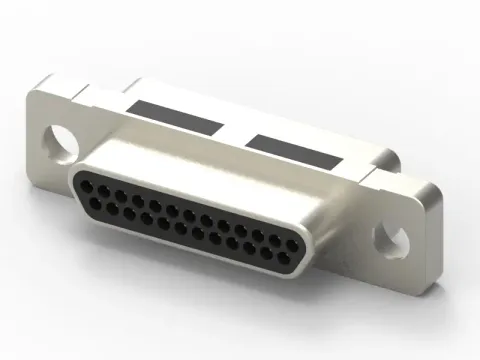 Micro D-Sub 母頭 25PIN 線端成型式連接器(Solder Cup Contact)