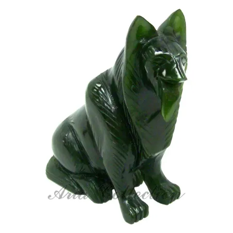 台灣玉12生肖系列雕刻擺飾品 - 狗