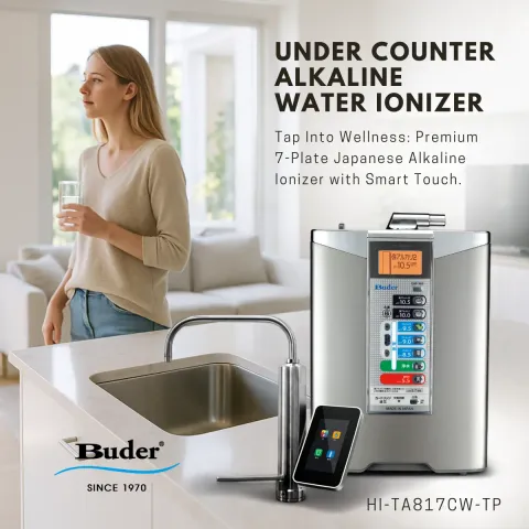 Taiwan Buder Counter Top 7 Plates Alkaline Water Ionizer with ISO