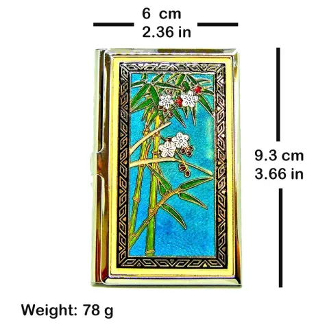 琺瑯金屬名片盒，景泰藍琺瑯名片盒