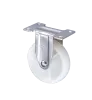 4" Rigid Stainless Steel Nylon Dolly White Caster Wheels