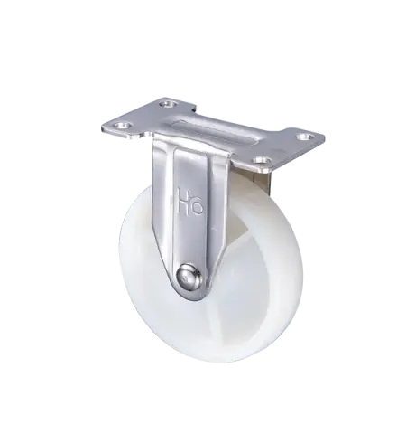 4" Rigid Stainless Steel Nylon Dolly White Caster Wheels