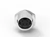 Power Din 母頭 4PIN 前鎖焊線式連接器
