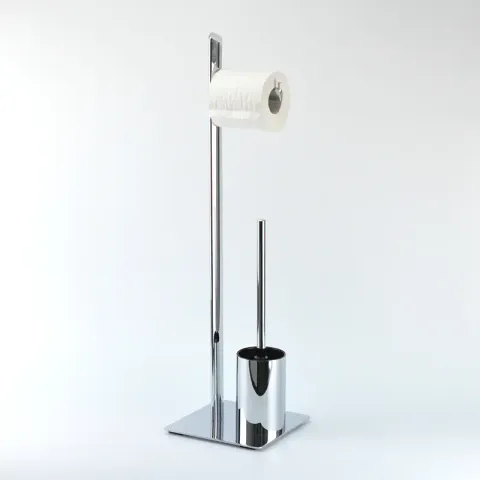 貓眼斜口造型備用衛生紙+馬桶刷架