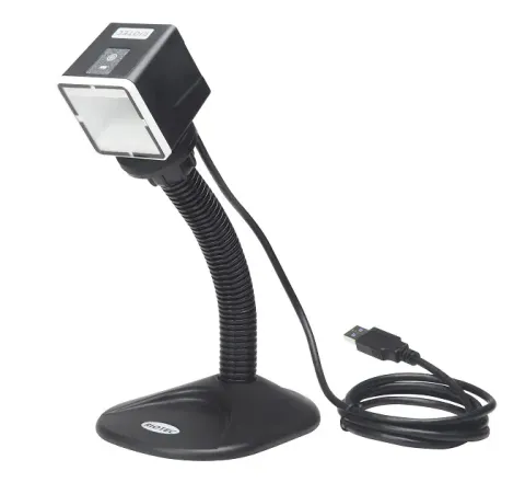 二維固定式條碼掃描器,  有線二維條碼掃描器, 搭配腳架, FS5620M 變成 免持二維條碼掃描器