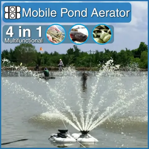AQUASPURT mobile pond aerator paddle wheel aerator fish farming equipment aquaculture equipment