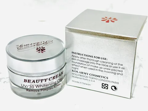 Novo Creme de Beleza Clareador Kolarmy UV/30 - produto para cuidados da pele