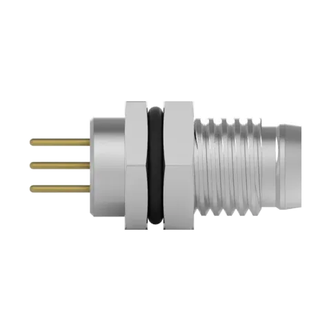 M8 公頭 3PIN 前鎖插板式防水連接器(Lock:M8*1.0)