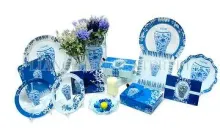 Glass Home Accents - Blue & White Porcelain Series