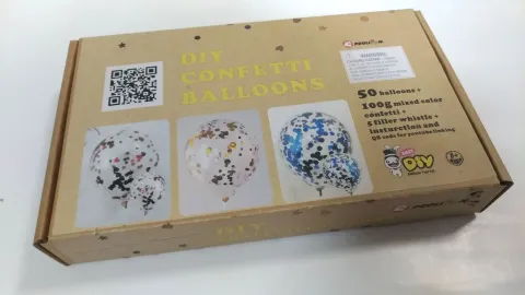 DIY五彩紙花亮片氣球12寸乳膠氣球