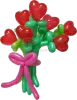 愛心花束氣球 - 長條氣球