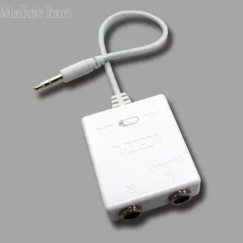 Maker Hart DM2S Audio Adapter 2x1/4 Mono to 1/8 Stereo