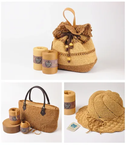 手鈎耐水洗素色紙紗 #LF RAFFIA, 耐水紙線, 手工藝材料, 紗線批發, 台灣製造
