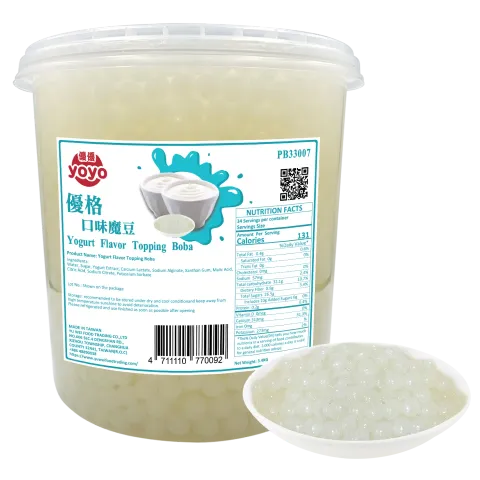 Yogurt Flavor Topping Boba│Crystal Boba│Fruit Flavor Popping Boba Juice Balls Bubble Milk Tea Material
