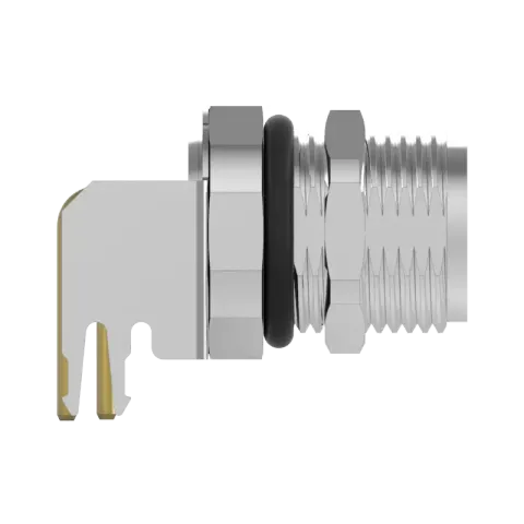 M8 母頭 3PIN 前鎖90°插板式防水連接器(Lock:M10*0.75)