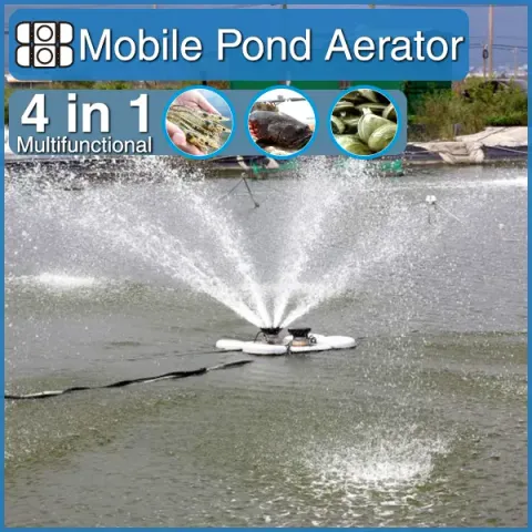 AQUASPURT mobile pond aerator paddle wheel aerator fish farming equipment aquaculture equipment