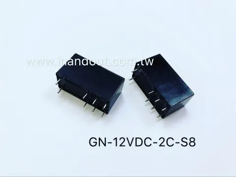 功率繼電器 工業繼電器 8腳 8安培 2組轉換 雙軸雙切 0.4W 塑封型 HF115F智能家居 一點靈電子 