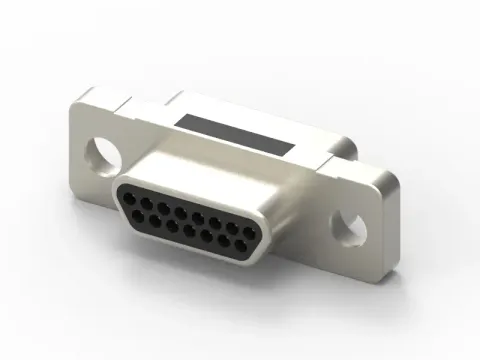 Micro D-Sub 母頭 15PIN 線端成型式連接器