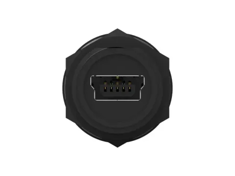 Mini USB 母頭 5PIN 前鎖焊線式防水連接器(Lock:M12*1.0)