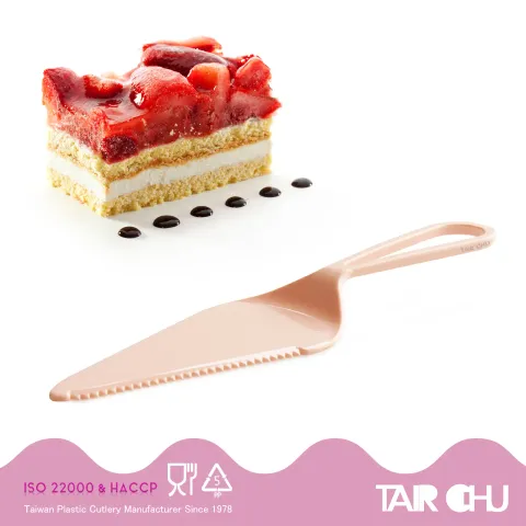 22公分 繽紛彩色造型三角蛋糕切托刀