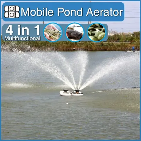AQUASPURT mobile pond aerator paddle wheel aerator fish farming equipment aquaculture equipment