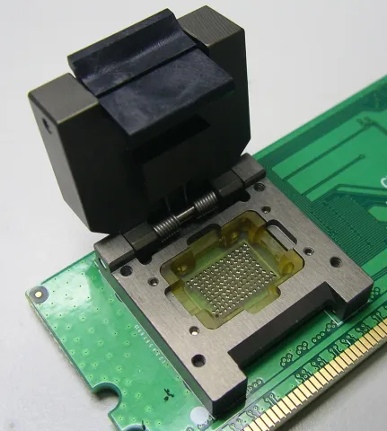 DRAM IC Test Socket Module Fixture with Interchangeable Frame Adapter