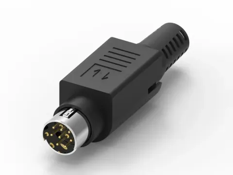 Mini Din 公頭 8PIN 組裝式連接器