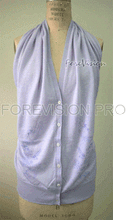 Luxe Cashmere_Scarf Cardigan w Chinese Painting