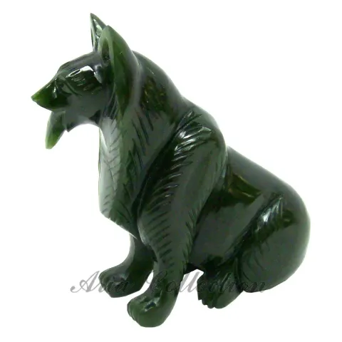 台灣玉12生肖系列雕刻擺飾品 - 狗