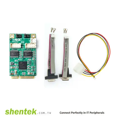 業嵌入式2端口RS232串行卡Mini PCIe