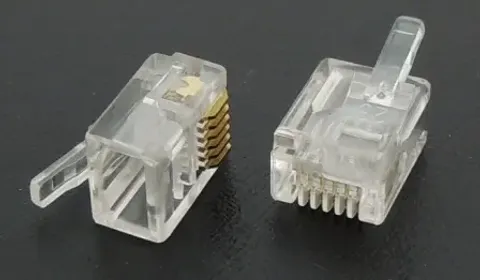  RJ11 水晶接頭 6P6C 歪頭