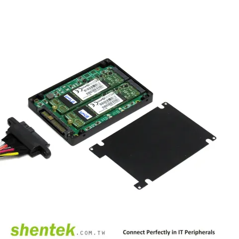 Shentek 55014 2.5" U.2 2 Slot B Key SATA SSD Adapter