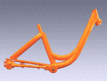 Alloy Bicycle Frame with drive shaft, e-bike frame