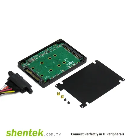 Shentek 55014 2.5" U.2 2 Slot B Key SATA SSD Adapter