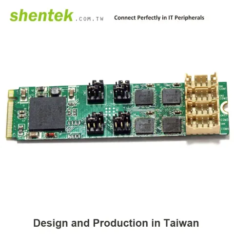 Shentek 52057 4 Port RS232/RS485/RS422 Serial Mini PCI