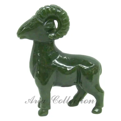 台灣玉12生肖系列雕刻擺飾品 - 羊