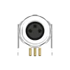 M8 母頭 3PIN 前鎖90°插板式防水連接器(Lock:M10*0.75)