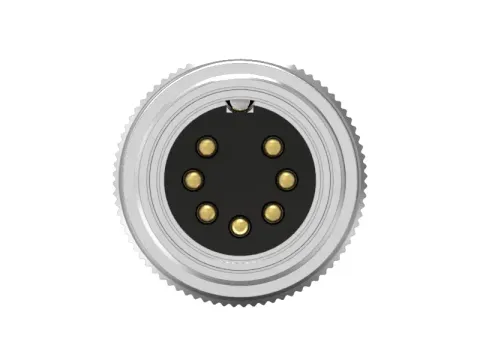 DIN M16 公頭 7PIN 線端成型式防水連接器(45°)