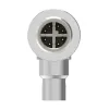 M12 公頭 8PIN X-Coded 90°線端成型式防水連接器