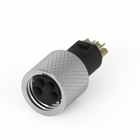 M8 母頭 4PIN 線端成型式防水連接器