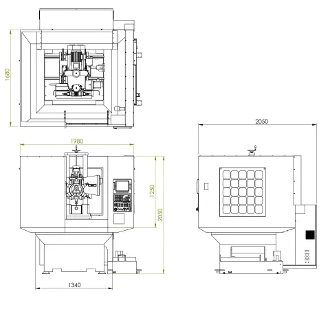 Perceuse et taraudeuse à tourelle transversale à colonne STC-450 4 axes