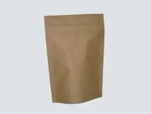 Kraft Paper Coffee Zip Pouch