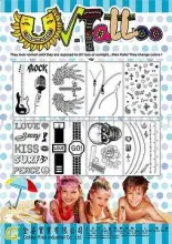 STICKERS, TATTOOS, IRON ON ARTS, UV tattoo, Glitter tattoo, glow-in-the-dark tattoo
