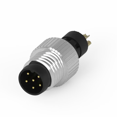 M8 公頭 6PIN 線端成型式防水連接器