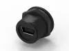 Mini USB 母頭 5PIN 前鎖焊線式防水連接器(Lock:M12*1.0)