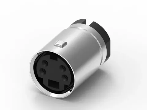 Mini Din 母頭 4PIN 線端成型式連接器