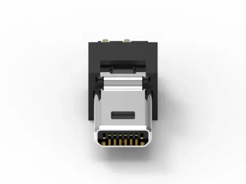 Mini USB 公頭 8PIN 線端成型式連接器