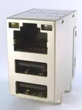 10/100 BASE FILTER WITH DUAL USB 2.0CONNECTOR