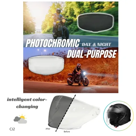 auto tinting motorcycle helmet Professional Photochromic Auto-Tinting Motorcycle Helmet Visor Shield